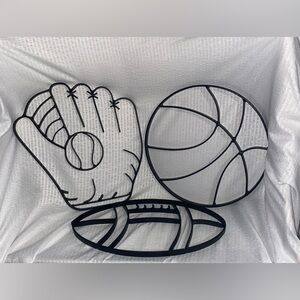 Black Sports Wall Art Set